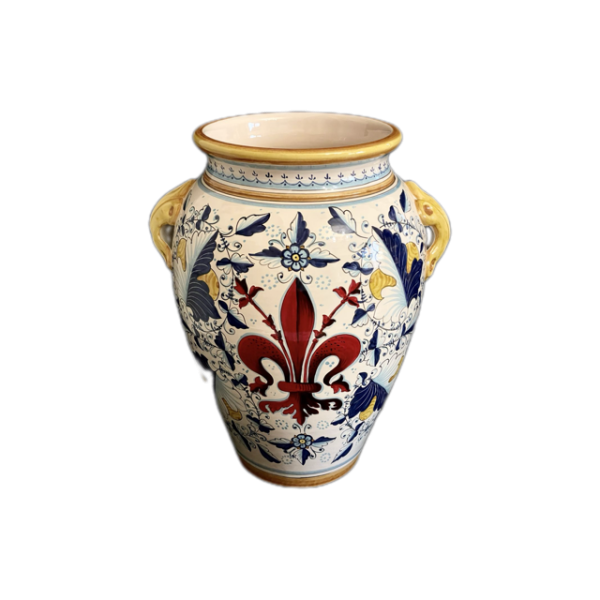 Keramikvase mit florentinischer Lilie